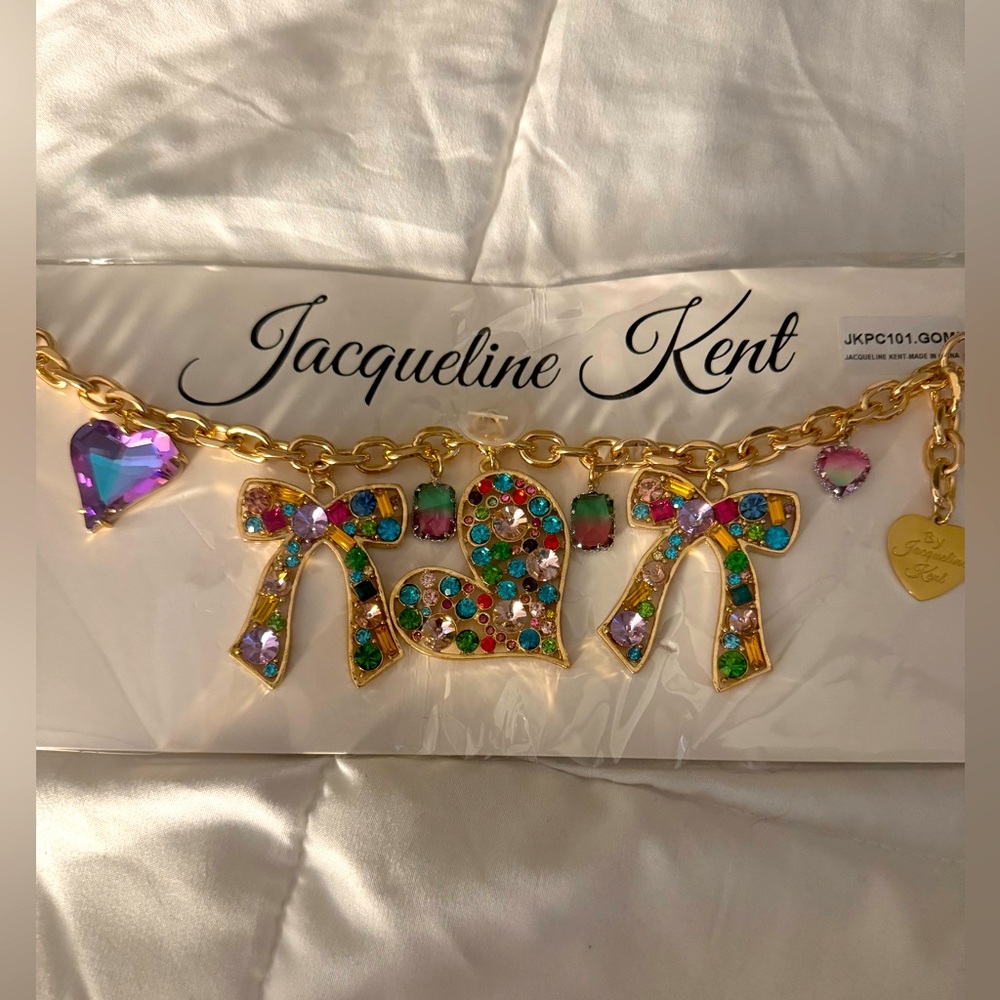 Jacqueline Kent Gold Charms with Multicolor Gems- for Tumblers